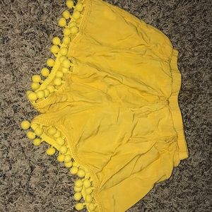 Yellow zawful shorts
